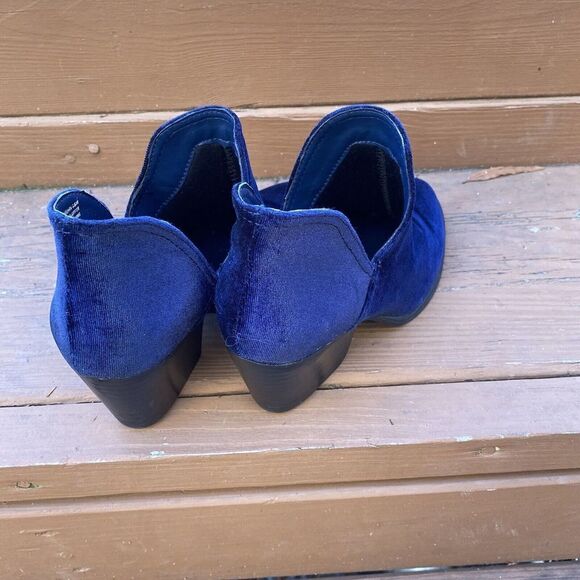 Steve Madden Blue Velvet Ankle Booties - Picture 6 of 16
